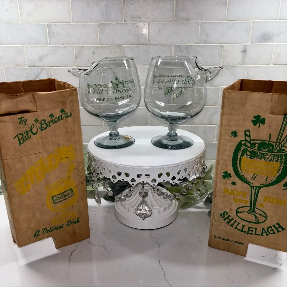 Pat O'Brien's Hurricane Glass Set of 2